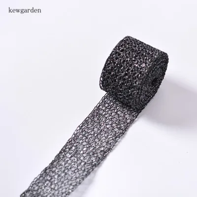 Kewgarden 1 5 &quot38 мм ажурная плетеная Цветочная лента DIY аксессуары для волос атласные