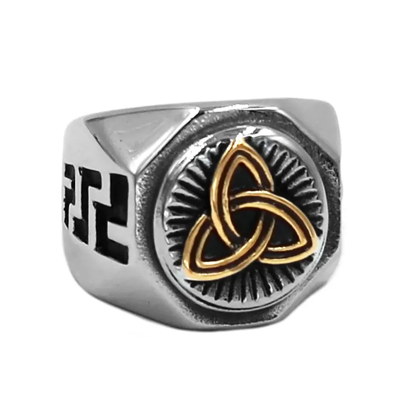 Claddagh байкерское кольцо с ирландским узором Ювелирное из нержавеющей стали