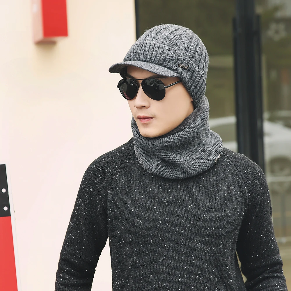 Простая зимняя шапка Skullies Beanies, зимние шапки бини для мужчин и женщин, шерстяной шарф, шапки, Балаклава, маска, шапка, вязаная шапка