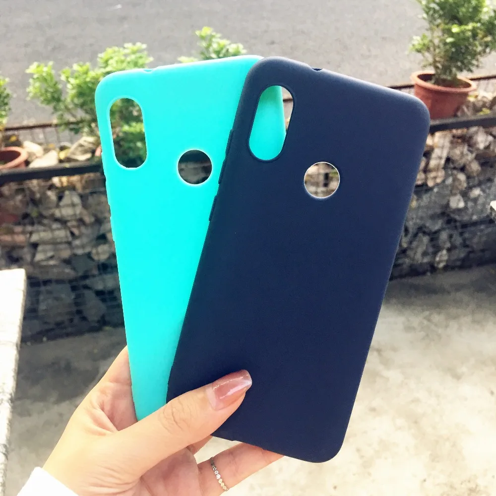 Новейший модный матовый однотонный черный чехол для мобильного телефона Xiaomi Redmi 6