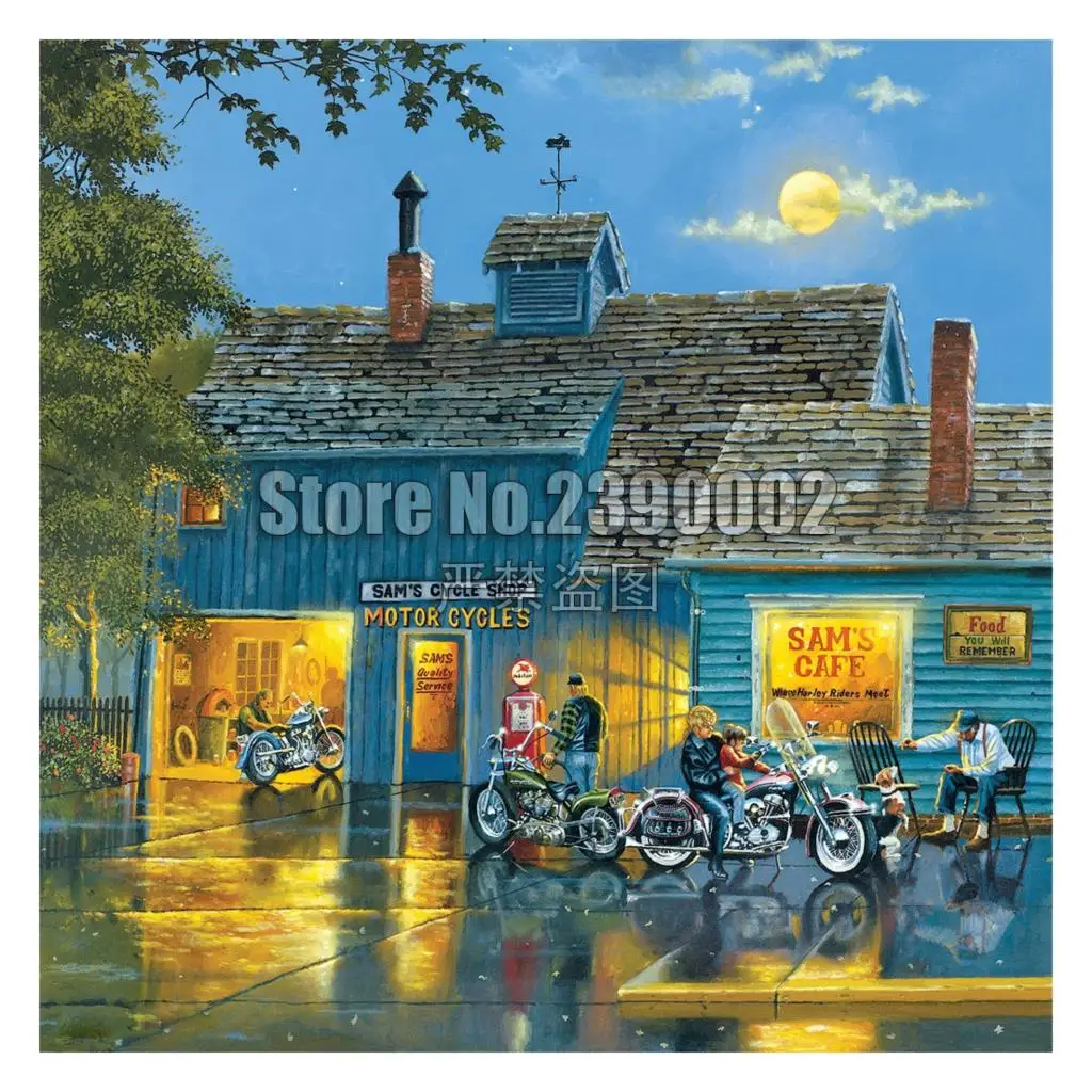 

5D Diy Diamond Painting Motorcycle Cross Stitch Embroidery Wall Sticker Diamond Mosaic landscape Christmas Painting Rhinestone