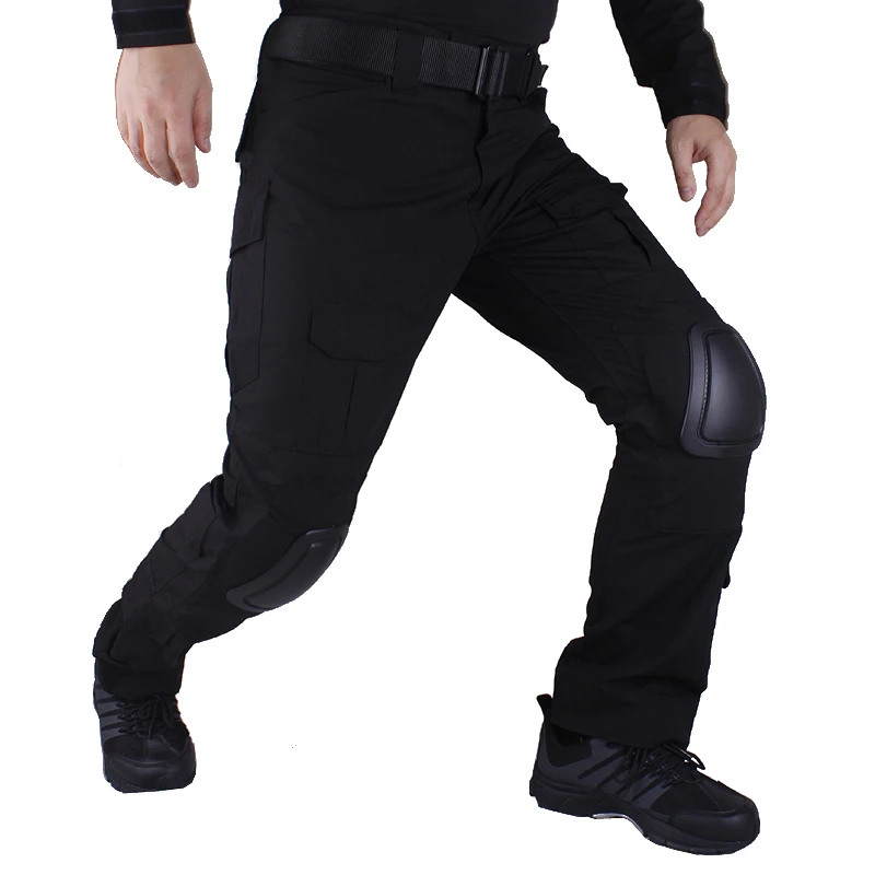 Охотничья камуфляжная BDU черная Боевая форма рубашка met Broek en локти и наколенники