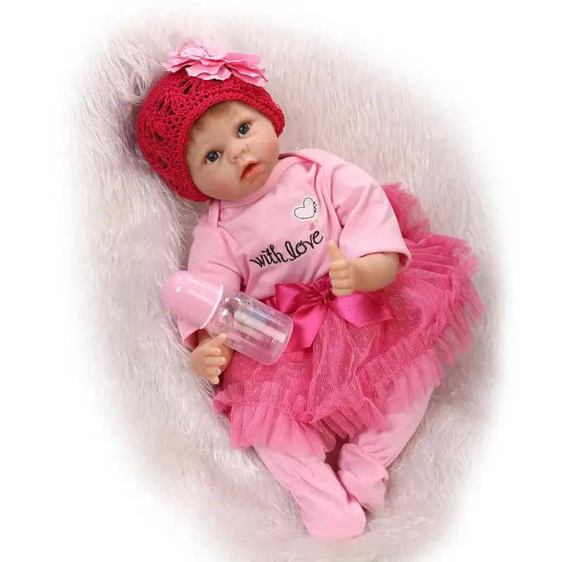 

55cm Boneca Reborn Lifelike Rooted Mohair Reborn Dolls Baby Real Touch Fashion Doll Birthday Gift For Children Toys