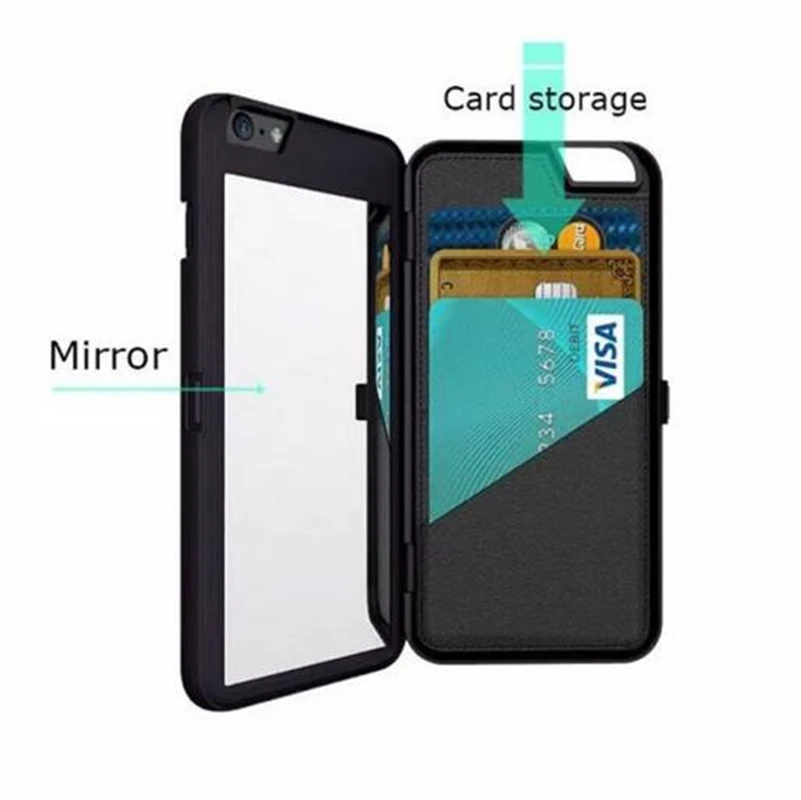 Модный Роскошный чехол-бумажник с откидной крышкой зеркальные женские чехлы для