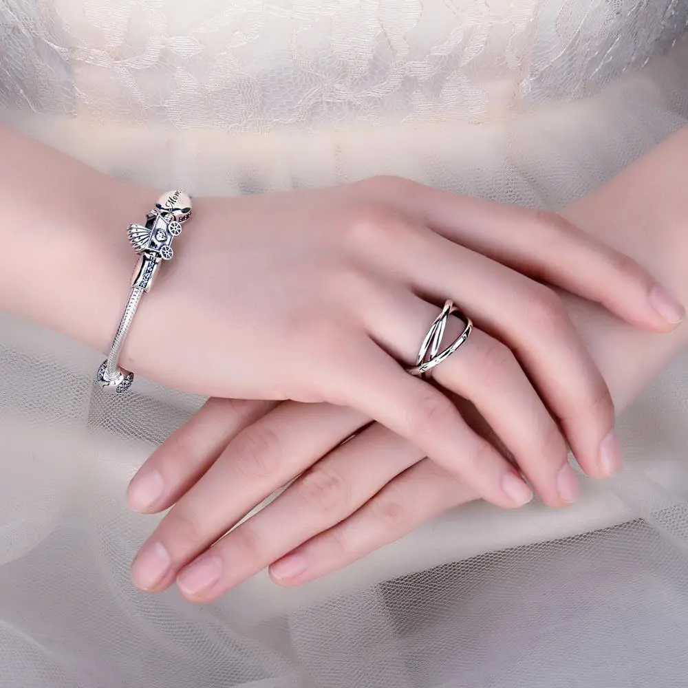 Jewelrypalace маленьких подвеска коляска 925 пробы серебро, кубического циркония бусины Шарм Fit Браслеты лучшие подарки для Для женщин Юбилей