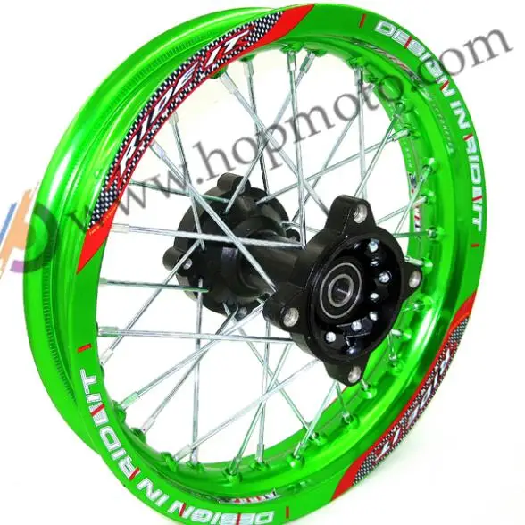 

Зеленые диски 1,85x12 дюймов для внедорожного велосипеда питбайк CRF Kayo BSE Apollo задние колеса запасные части