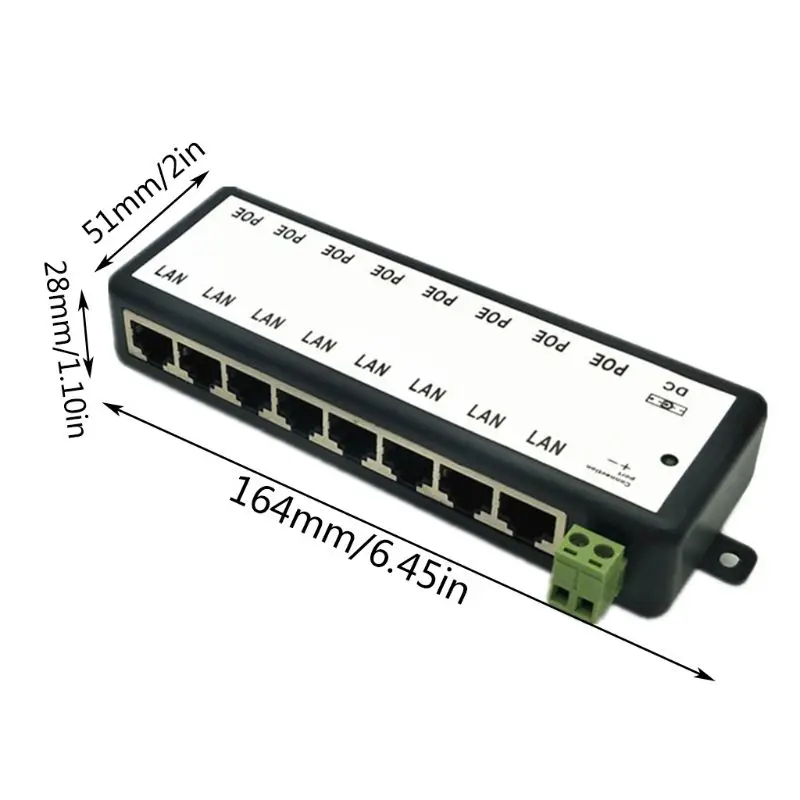 Новый 8 портов POE сплиттер для CCTV сети камера питания по Ethernet IEEE802.3af|Коробки