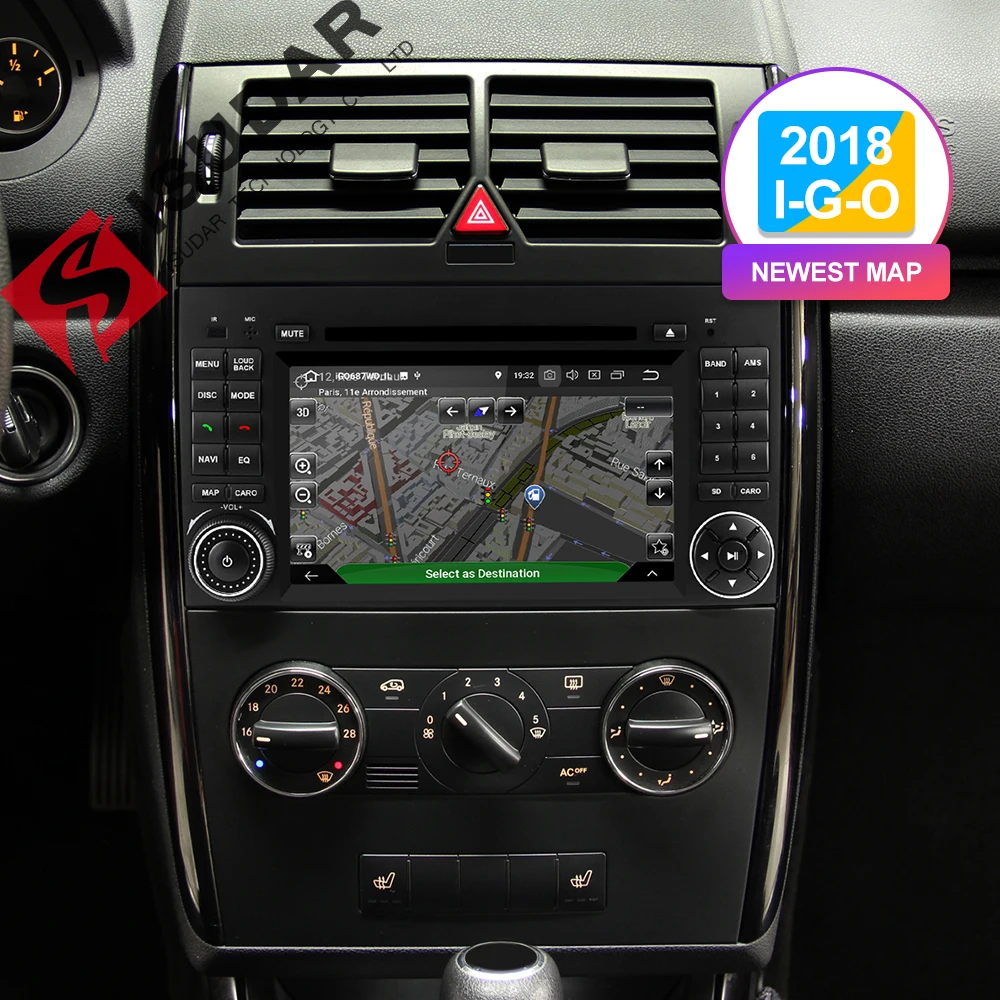 Isudar автомобильный мультимедийный плеер gps Android 9 2 Din DVD Automotivo для Mercedes/Benz/Sprinter/B200/B
