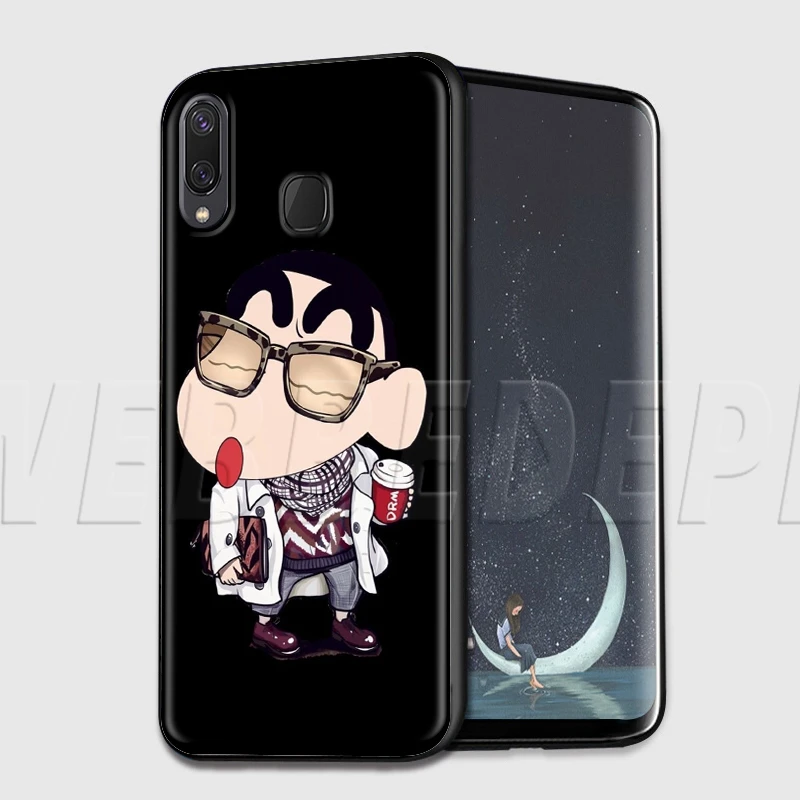 WEBBEDEPP Мягкий ТПУ Чехол Аниме Crayon Shinchan для Samsung A3 A5 A6 A7 A8 A9 J6 Plus 2016 2017 2018|Бамперы| |