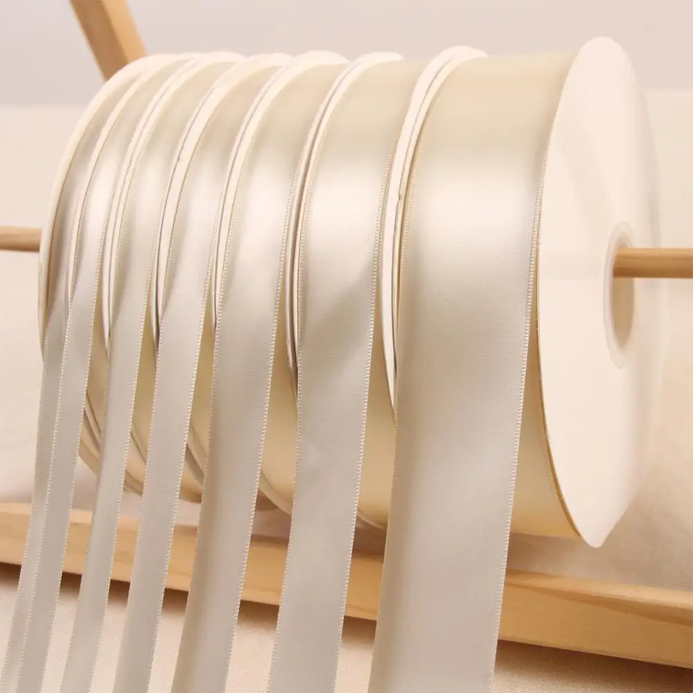 Античная Белая лента из полиэстера 100 ярдов/рулон атласная свадебное украшение