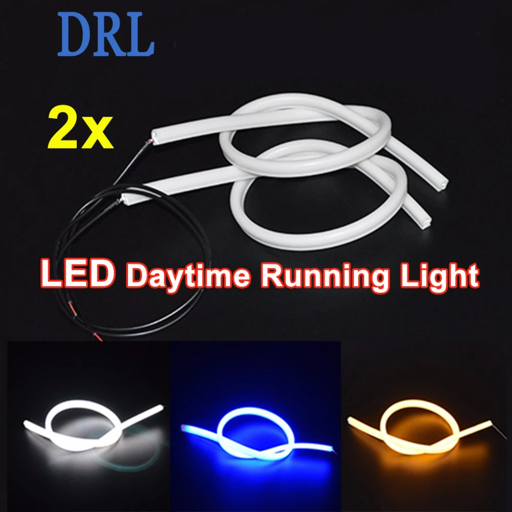 Flytop 1 комплект (2 шт.) 30 см LED DRL дневные ходовые огни белый/желтый/синий гибкая