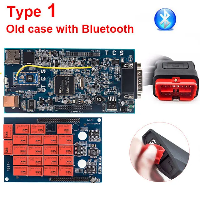 Old case BT 10 шт. CDP TCS CDP PRO Plus Bluetooth. R3 keygen программное обеспечение OBD2 Авто сканер для автомобилей грузовиков OBDII диагностический инструмент - Цвет: Old case BT