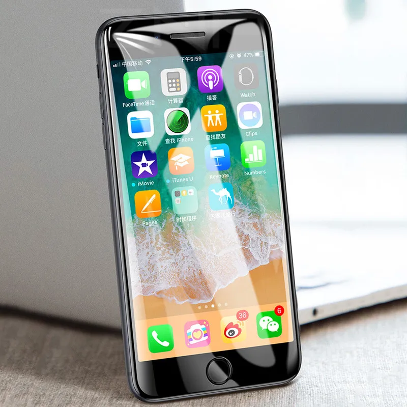 Защитное стекло vopton 5D с изогнутыми краями для iPhone 6 6S Plus закаленное защитное