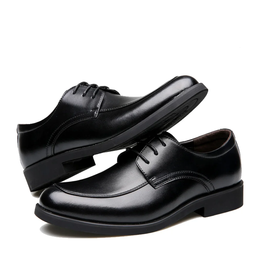 QFFAZ 2018 High Quality Genuine Leather Men's Oxfords Round Toe Lace up Platform British Designer Dress Wedding Flats Shoes | Обувь
