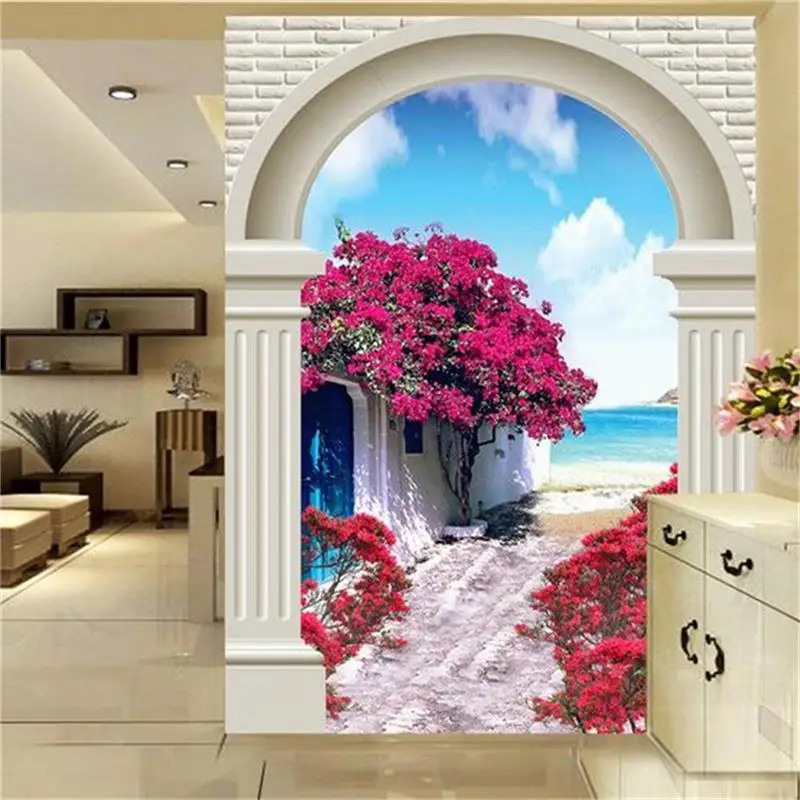 Пользовательские 3d фото обои гостиной крыльцо Фреска Европейский стиль
