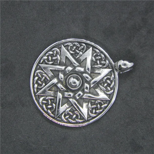 2018 круглая подвеска в виде звезды мужская бижутерия из нержавеющей стали 316L