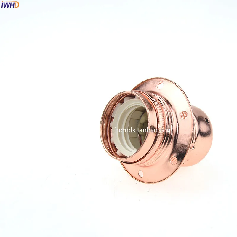 IWHD DIY алюминиевый домашний держатель лампы E27 Цоколь цоколь 110-220 В Ретро винтажный
