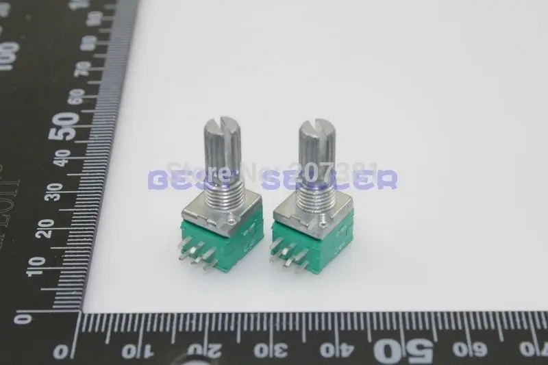 free shipping 10pcs B50K 50k ohm 6 pin Linear Rotary Potentiometer for power amplifier | Электронные компоненты и