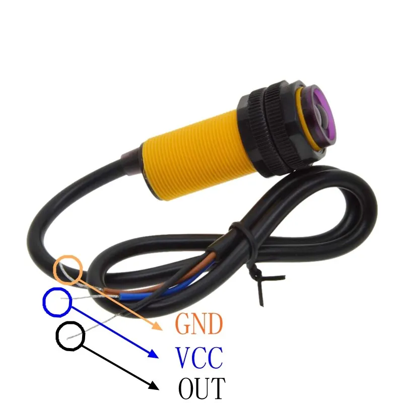 

Free Shipping 10PCS/LOT E18-D80NK Adjustable Infrared Sensor Switch 3-80cm for_Arduino Infrared Sensor Switch