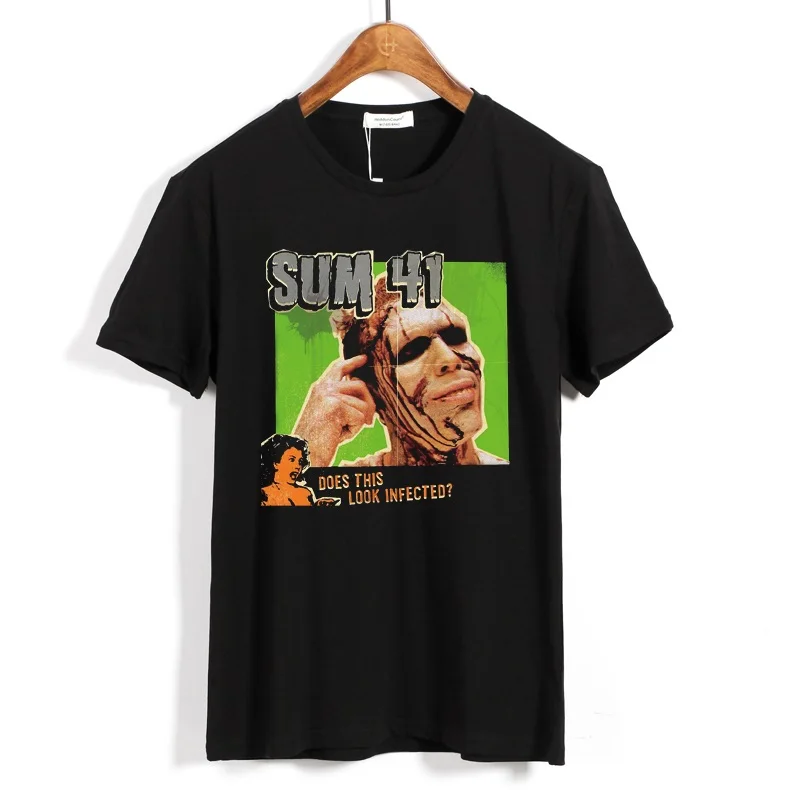 14 видов винтажных масок Sum 41 панк рок Бренд 3D черная рубашка 100% хлопок camiseta
