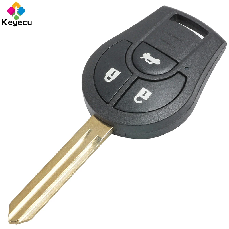 

KEYECU Replacement Remote Car Key - 3 Buttons & 315MHz/ 433MHz & ID46 Chip - FOB for Nissan Note Juke Micra FCC ID: CWTWB1U761