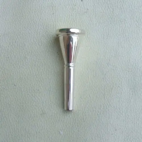 

one pc french horn mouthpiece brass body silver plated