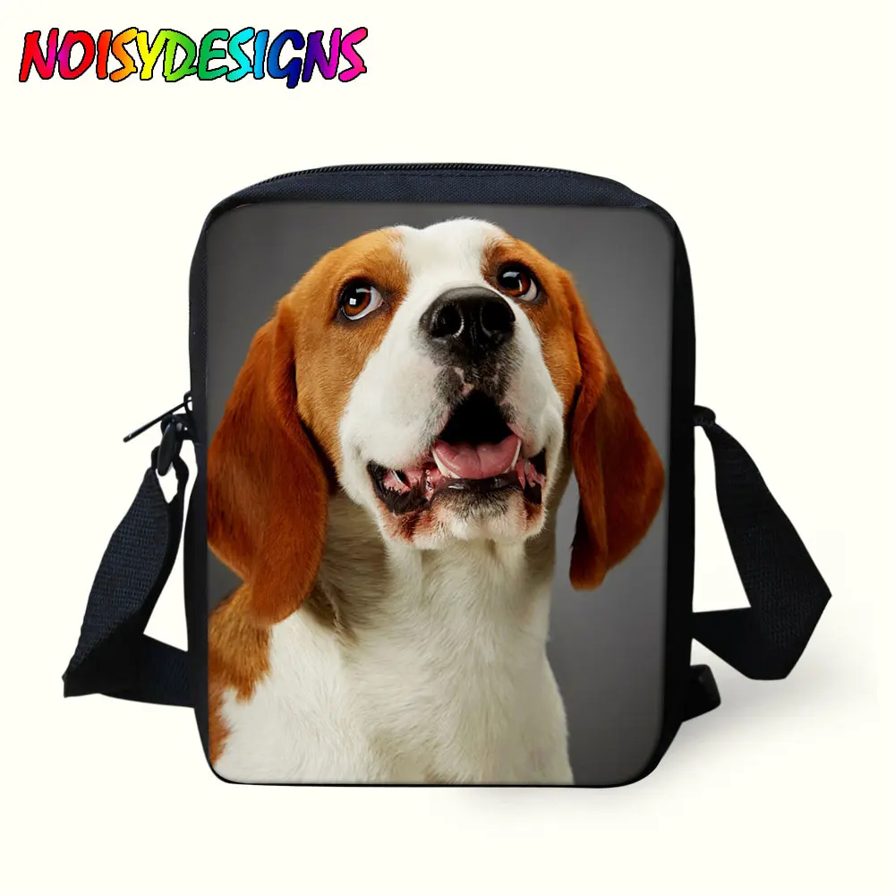 Школьные сумки Beagle Сумка с принтом собаки маленькая сумка-мессенджер рисунком