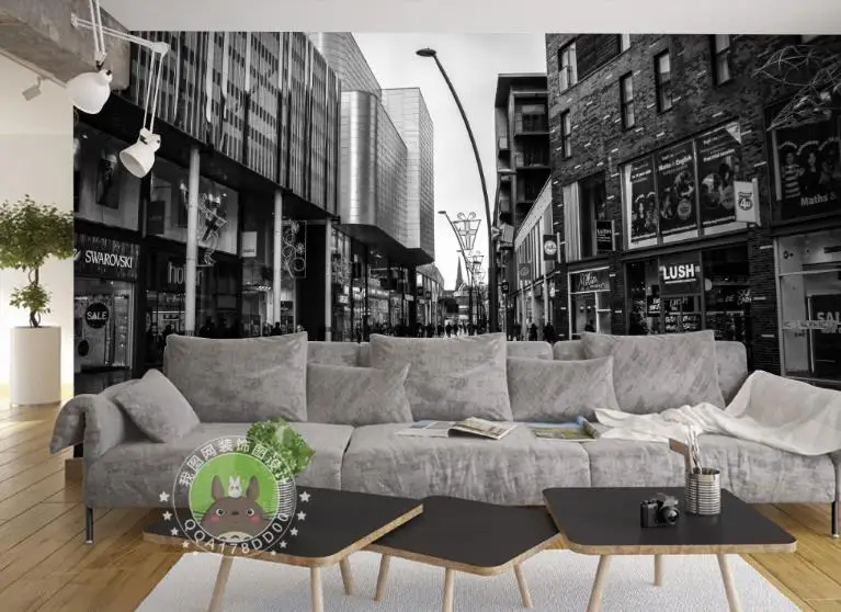 Пользовательские обои 3d городской уличный вид для гостиной спальни фон