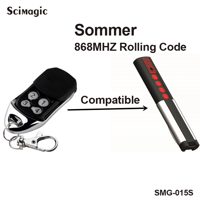 3 шт. 2 КАНАЛЬНЫЙ пульт дистанционного управления Sommer 4026V000 частота непрерывного