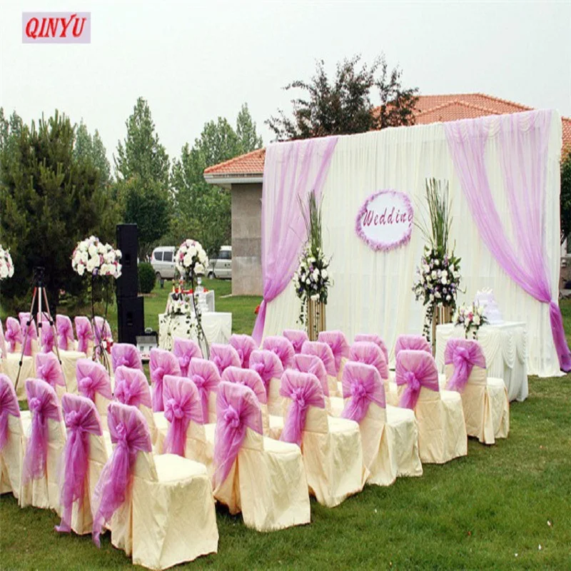 Hot 48/72CM*10M Wedding Table Runner Decoration Yarn Roll Crystal Tulle Organza Sheer Gauze Element Favors 5zSH015-1 | Дом и сад