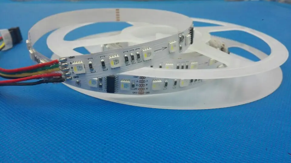 5 m DC24V светодиодный RGBW DMX цифровая лента 60 Светодиодный s/m 10 пикс./м полный цвет не