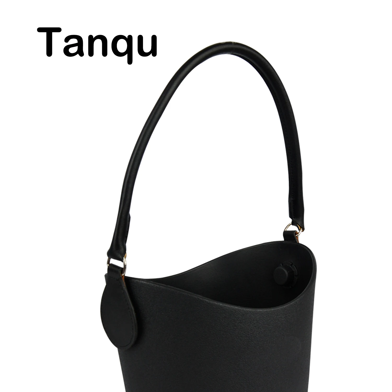 Круглая кожаная ручка TANQU 1 шт. с D пряжкой капли для классической мини корзины Obag