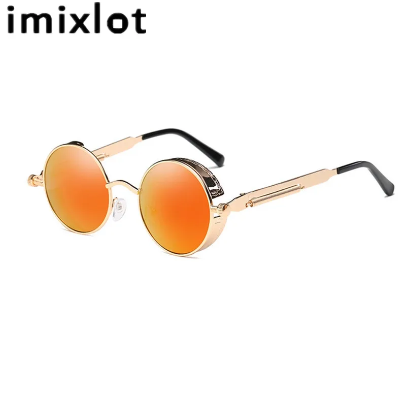 Imixlot Classic Retro Women Steampunk Sunglasses Brand Design Round Polarized Oculos de sol UV400 | Аксессуары для одежды