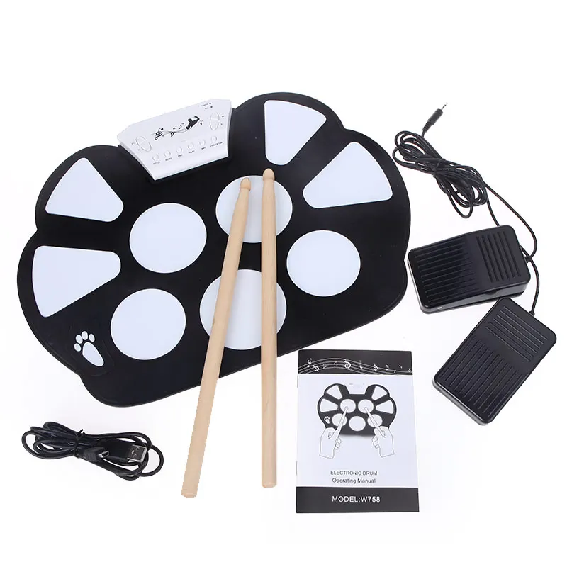 Высококачественный электронный барабанный коврик в комплекте Силиконовый