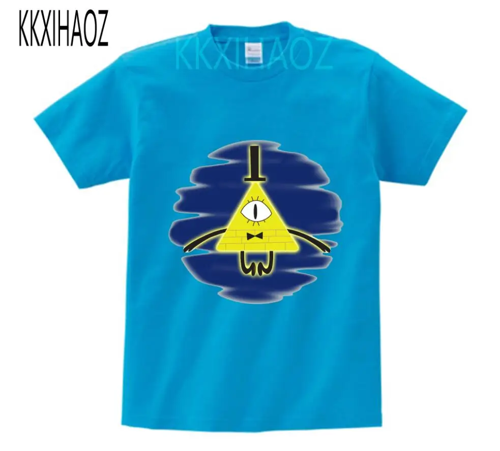 blue childreT-shirt Футболка с принтом «Gravity Falls» для мальчиков и девочек, футболка с принтом «Mabel Dipper Pine», Забавная детская одежда, Enfant, лето, футболка с короткими рукавами - Цвет: blue childreT-shirt