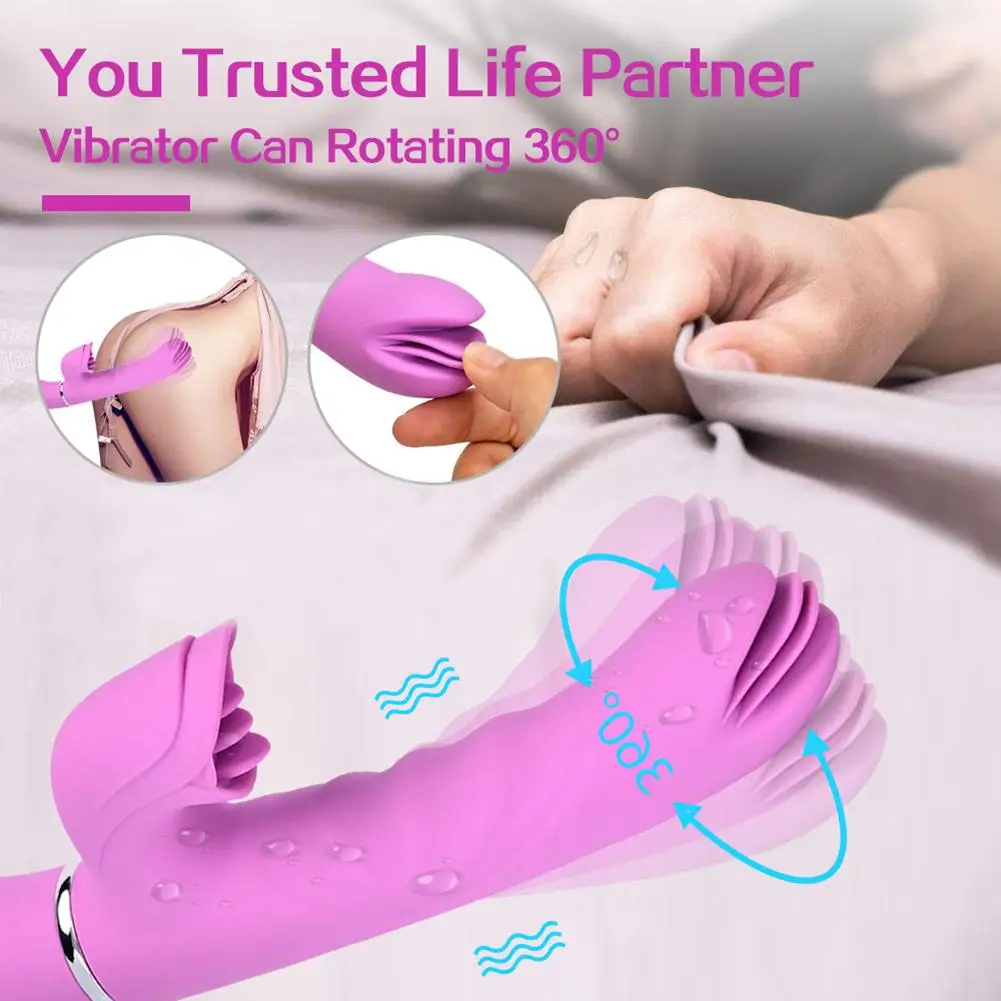Вибратор силиконовый Стимулятор клитора заряжаемое Дилдо G Spot Массажер 360