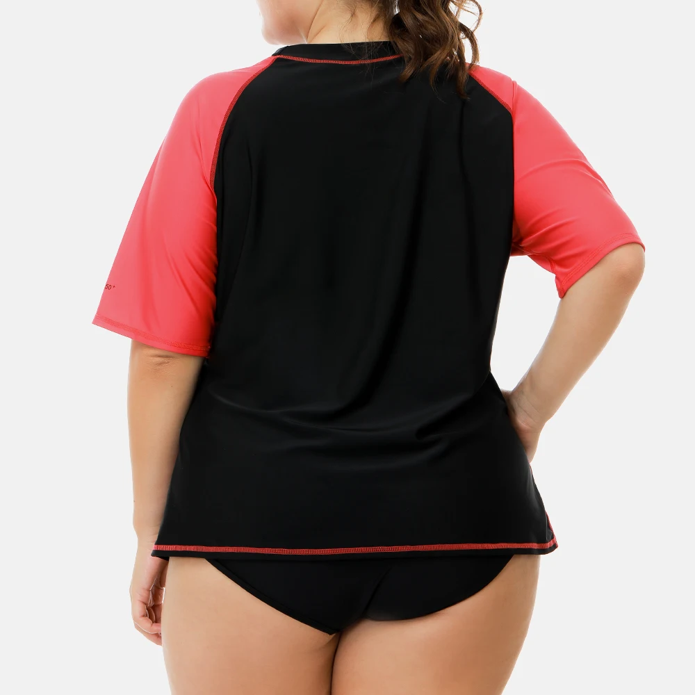 Аттракцион женский Рашгард s размера плюс купальный костюм рубашки UPF 50 + с