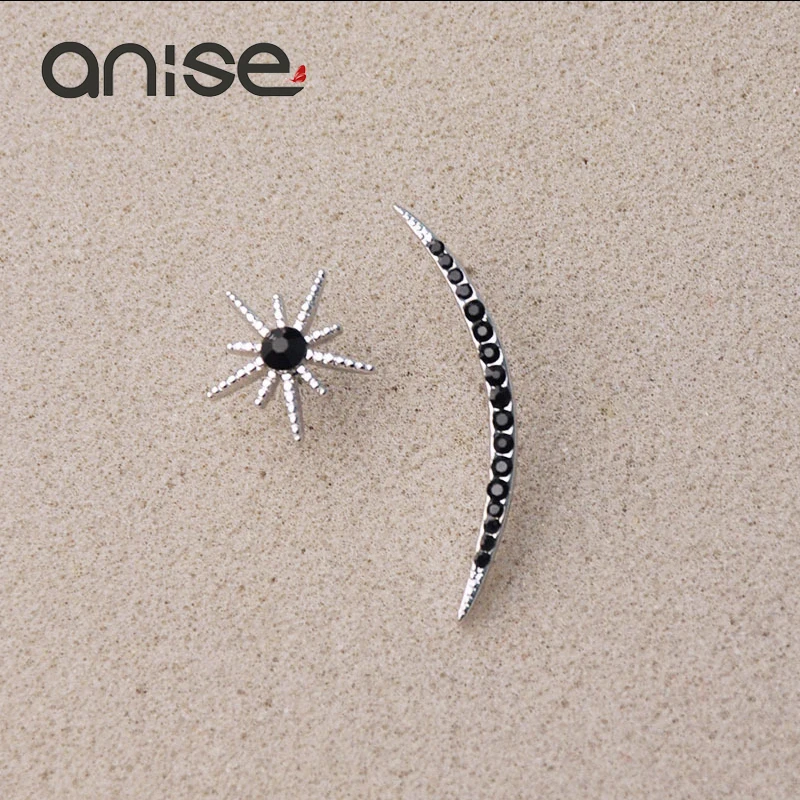Женские асимметричные серьги гвоздики Anise популярные с кристаллами в виде звезды