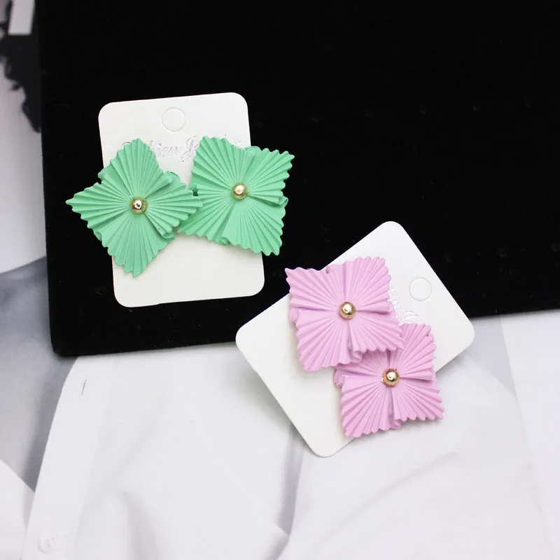 Shiny Side New Fashion Brand Jewelry Irregular Flower Stud Earrings for Women Statement Gift Elegant Free Shipping | Украшения и
