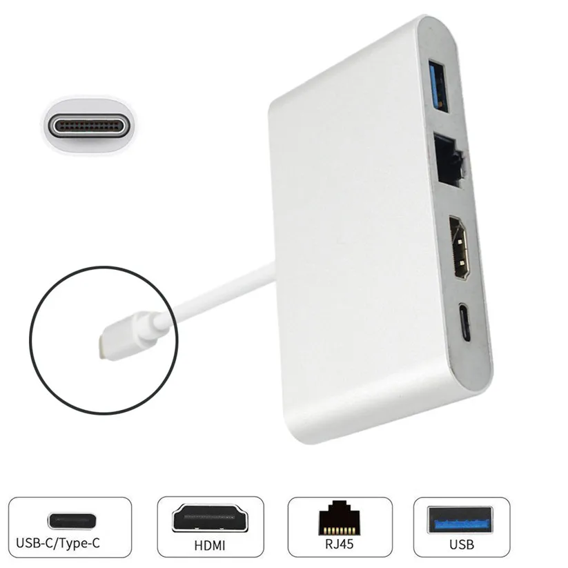 Mosunx адаптер 3 в 1 Мини Дисплей Порт DP Thunderbolt к DVI VGA HDMI Кабель для MacBook td1222 Прямая