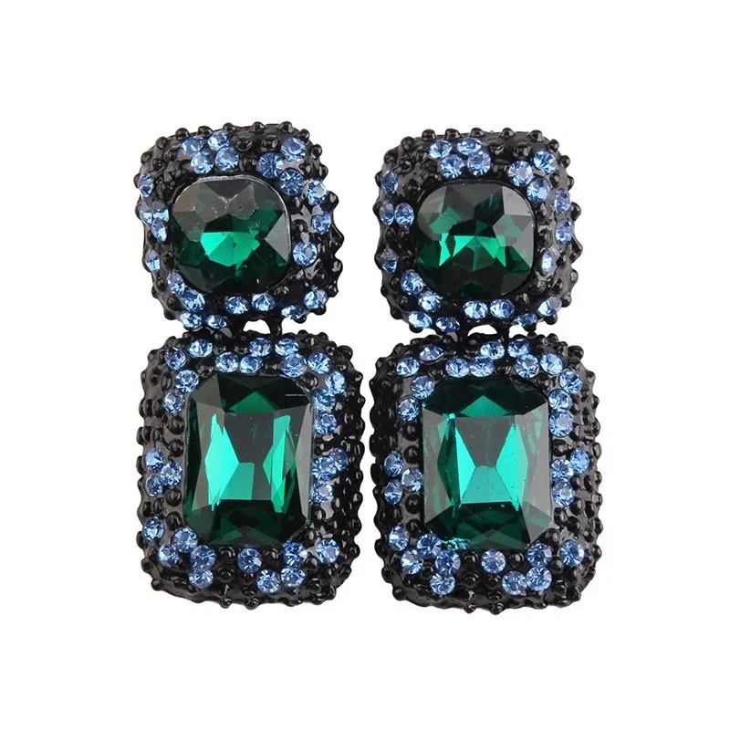 green 28 Girlgo Горячие Za Зеленые Бусины Висячие серьги для женщин модные ювелирные изделия этнический бисер эффектные пальчиковые Серьги Висячие Brincos Ювелирные Изделия - Окраска металла: green 28
