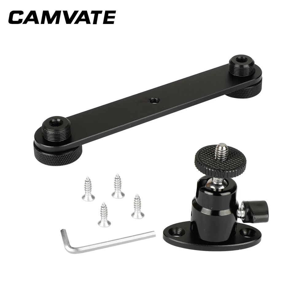 CAMVATE 1/4 &quotшаровая Головка с настенным креплением и T образным кронштейном