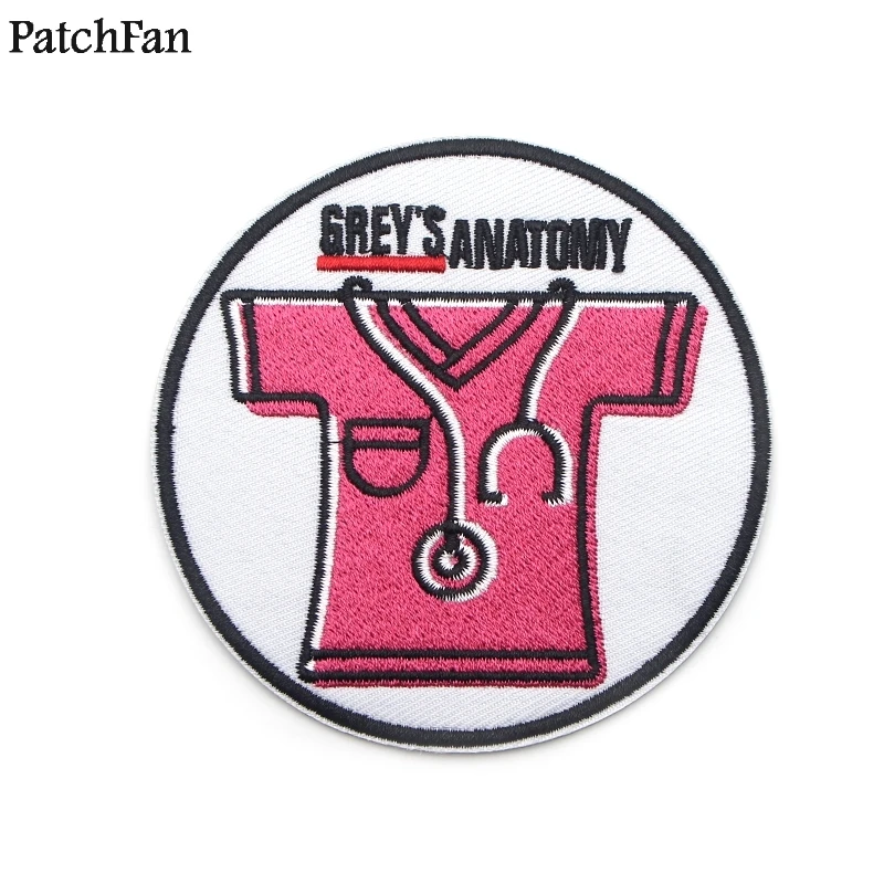 1 20 шт./лот Patchfan серый Анатомия медсестра письмо Вышивание значки самодельные вышитые гладить на нашивки одежда кошелек значок стикеры A1727 - Цвет: 1