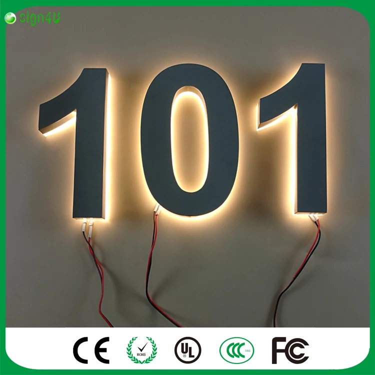 Горячие продажи водонепроницаемый led освещение номеров из нержавеющей стали с