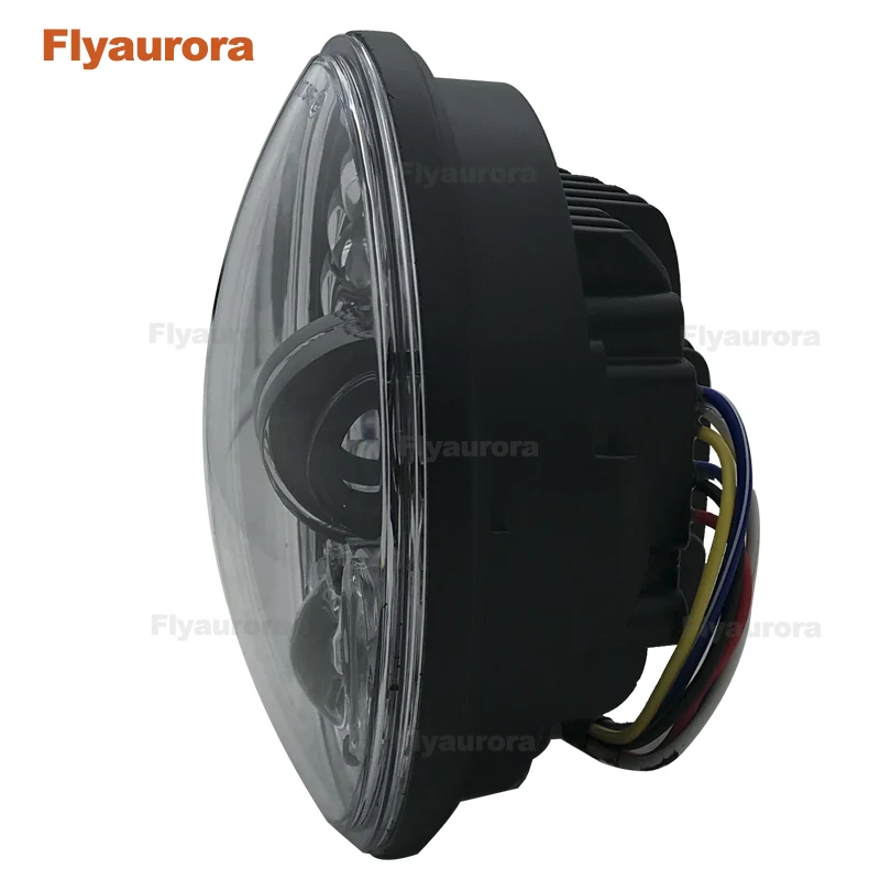 5.75&quot Projector Headlight with Lamp Shell Bracket For Cafe racers Kawasaki Vulcan Honda Suzuki Motorcycle Flyaurora |