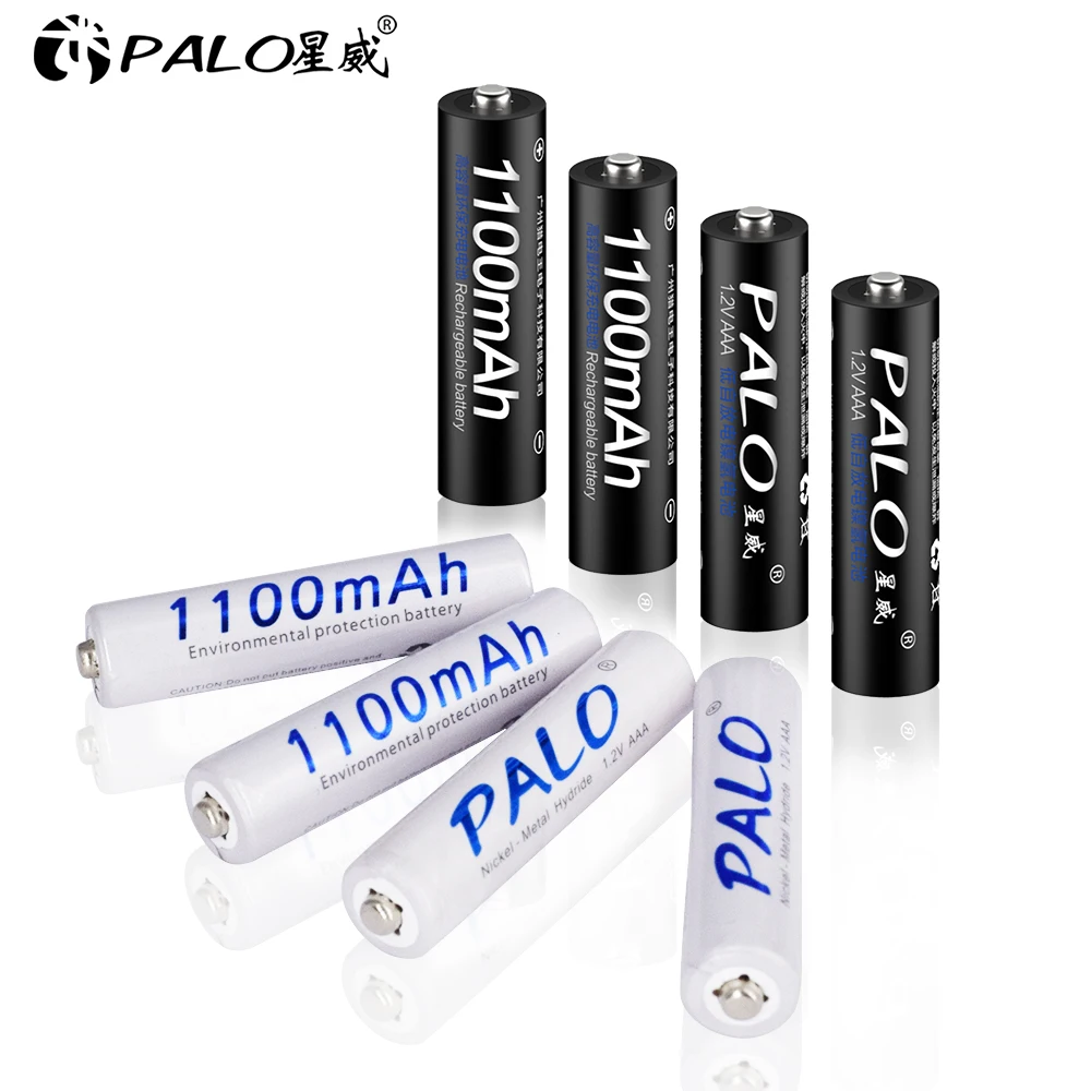 PALO 4 шт. AAA 1 2 v NIMH батарея 3A 1100mah aaa аккумуляторная Ni MH батареи для камеры