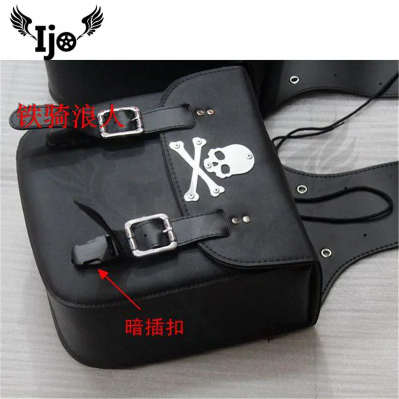 Alforjas para moto Боковая Сумка rcycle сумка с черепом для Vespa benelli piaggio harley sportster softail mochila