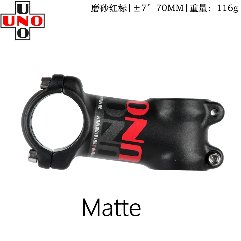 Matte 7 degree 70mm UNO красный вынос руля велосипеда Сверхлегкий 7 17 градусов MTB дорожный велосипед стволовых для вилка 28,6 31,8 мм 60/70/80/90/100/110/120/130 мм велосипедный вынос руля King Kalloy - Цвет: Matte 7 degree 70mm