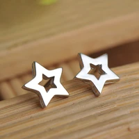 1pair cute tiny star studs earrings jewelry korean style for women girls kids gift free shipping