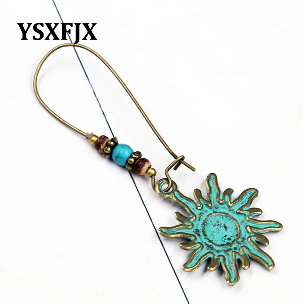 YSXFJX модные ретро серьги женский Творческий солнце большие boho Стиль Длинные